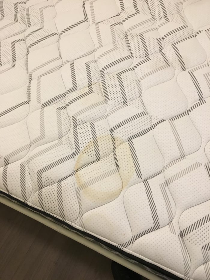 Mattress before cleaning