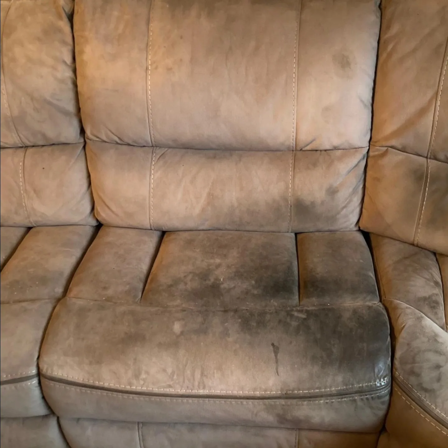 Upholstery before cleaning