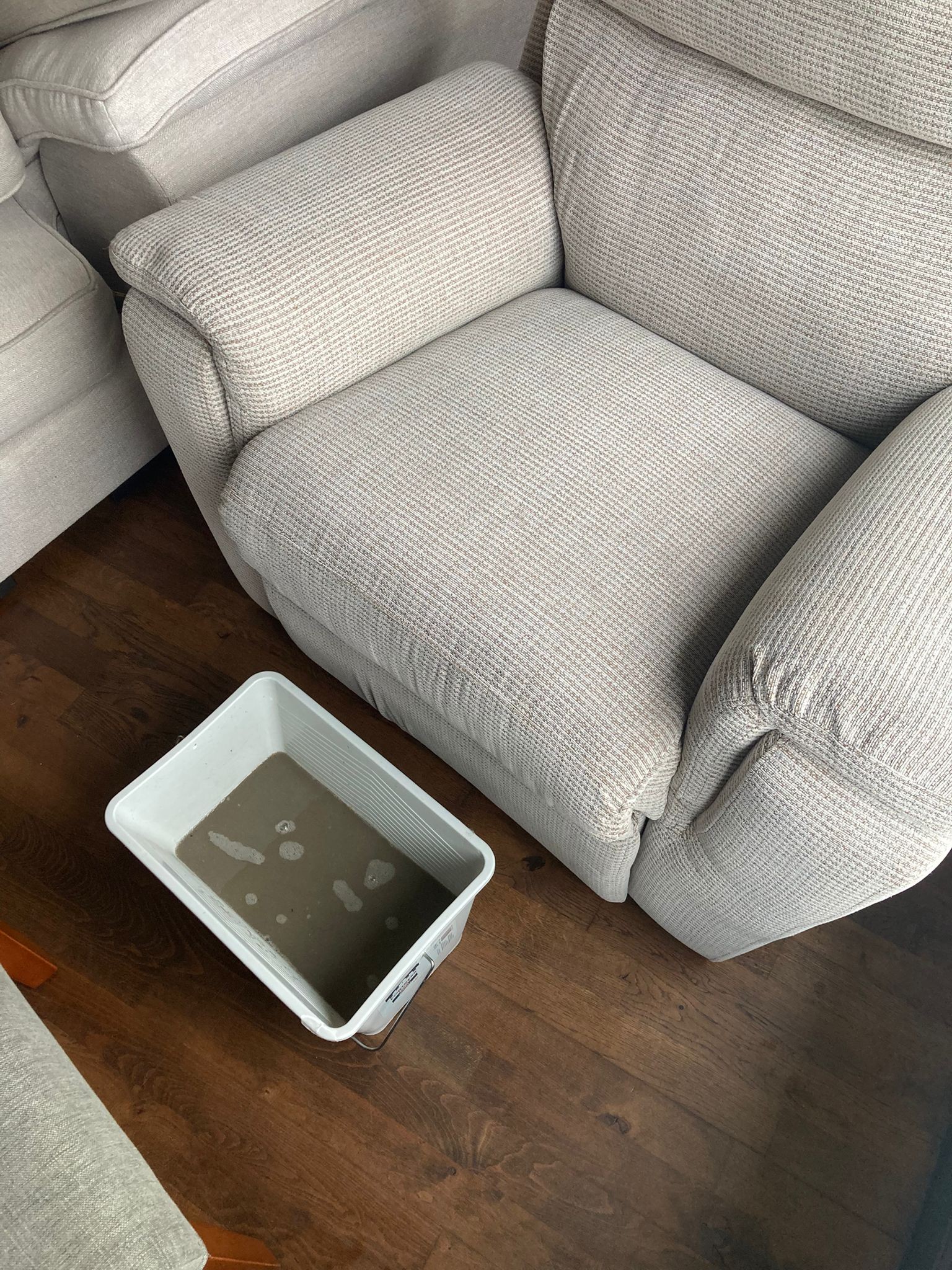 Upholstery after cleaning