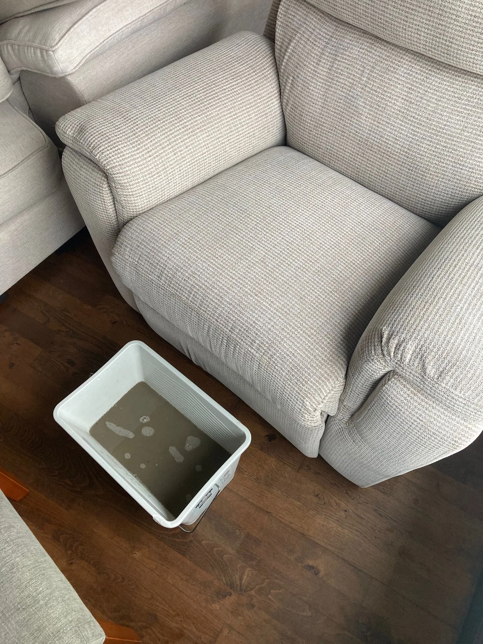 Upholstery after cleaning
