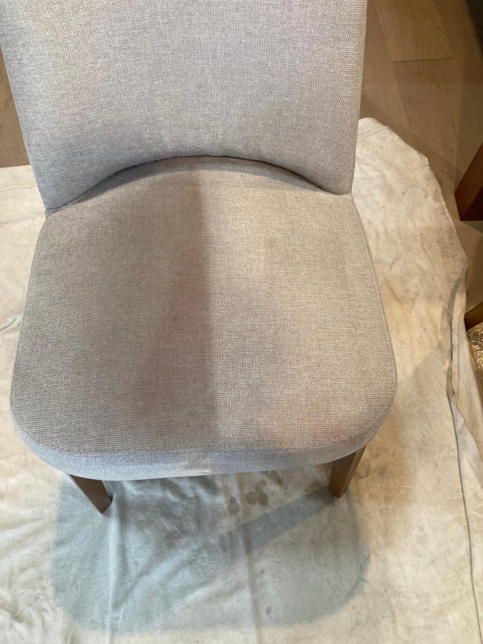 Before and after upholstery cleaning results